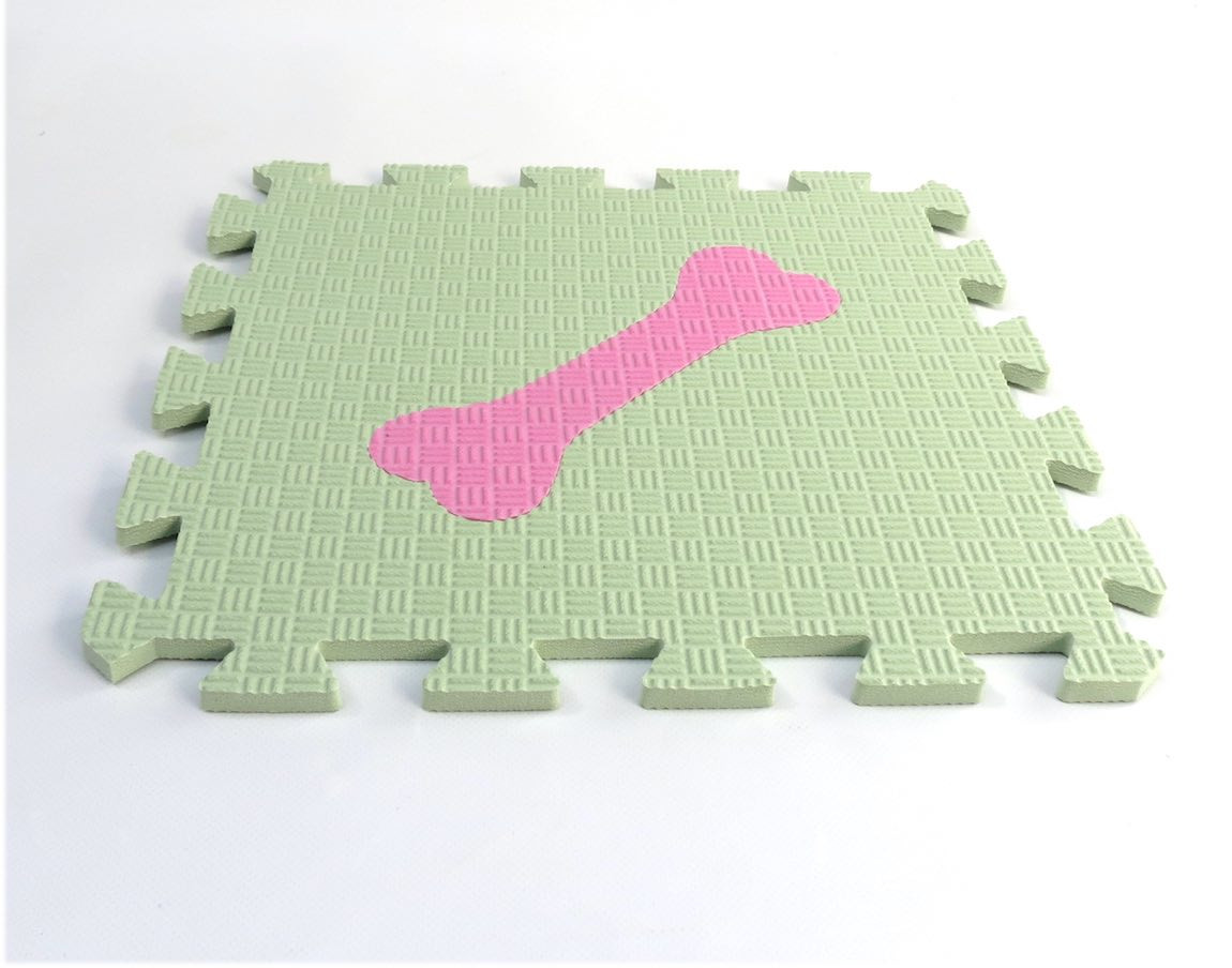 Toyformat Pěnový koberec MAXI EVA Kostička - Zeleno-růžová- 202570