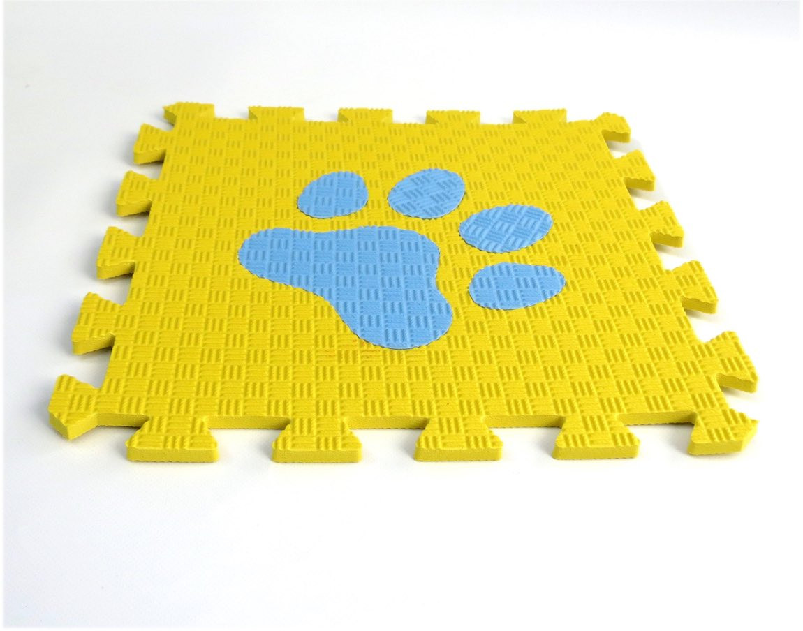 Toyformat Pěnový koberec MAXI EVA Tlapička, II jakost - Žluto-modrá- 202563 2j