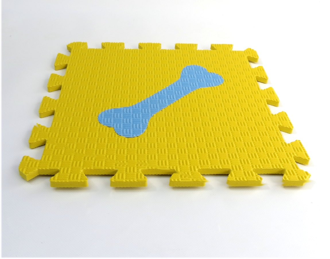 Toyformat Pěnový koberec MAXI EVA Kostička, II jakost - Žluto-modrá- 202570 2j