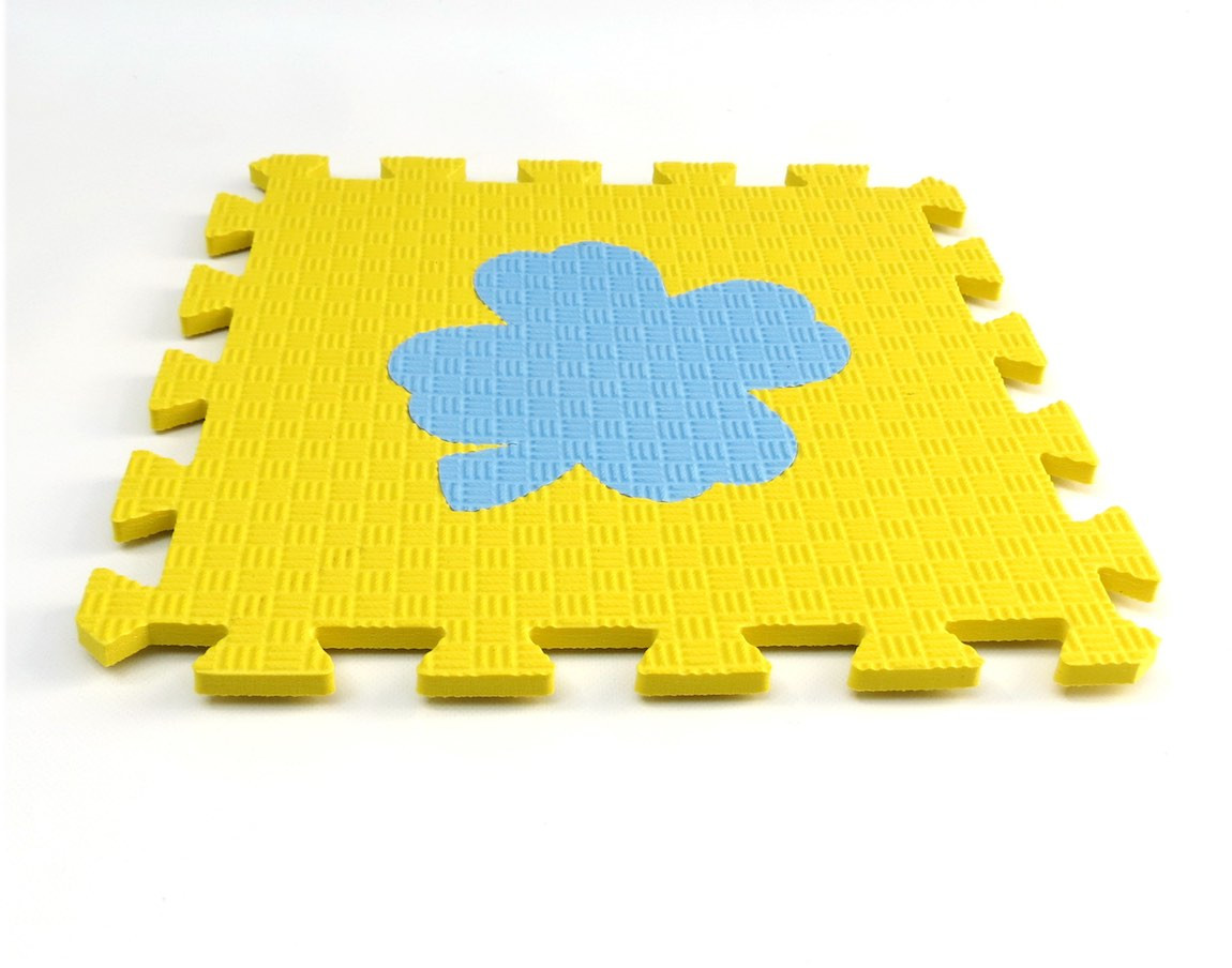 Toyformat Pěnový koberec MAXI EVA Čtyřlístek, II jakost - Žluto-modrá- 202587 2j
