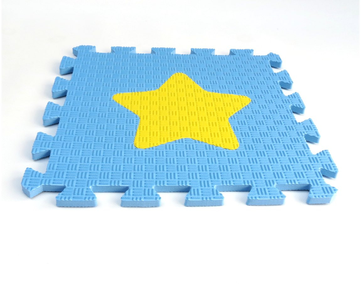 Toyformat Pěnový koberec MAXI EVA Hvězdička, II jakost - Modro-žlutá- 202631 2j