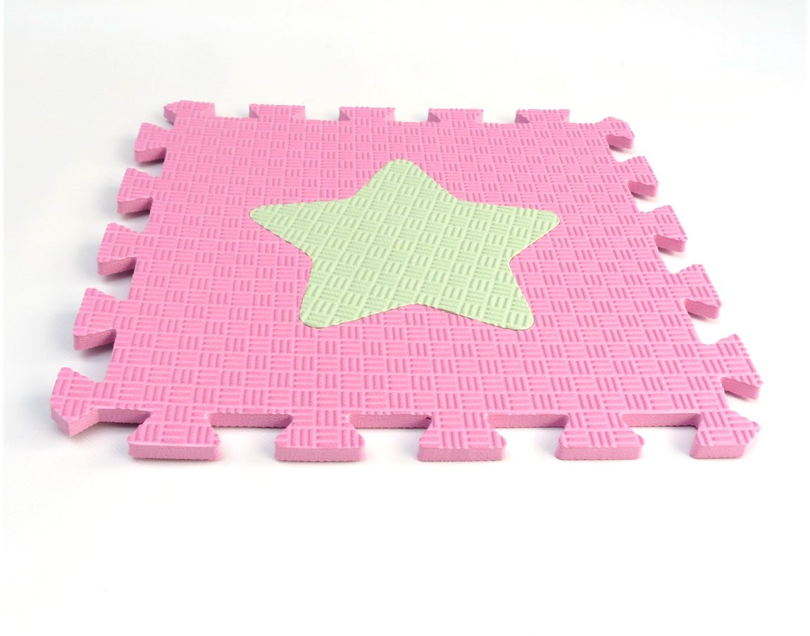 Toyformat Pěnový koberec MAXI EVA Hvězdička, II jakost - Šedo-bílá- 202631 2j