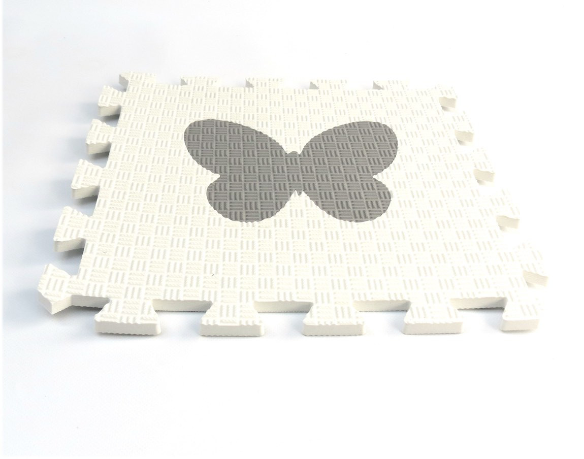 Toyformat Pěnový koberec MAXI EVA Motýl, II jakost - Bílo-šedá- 202648 2j