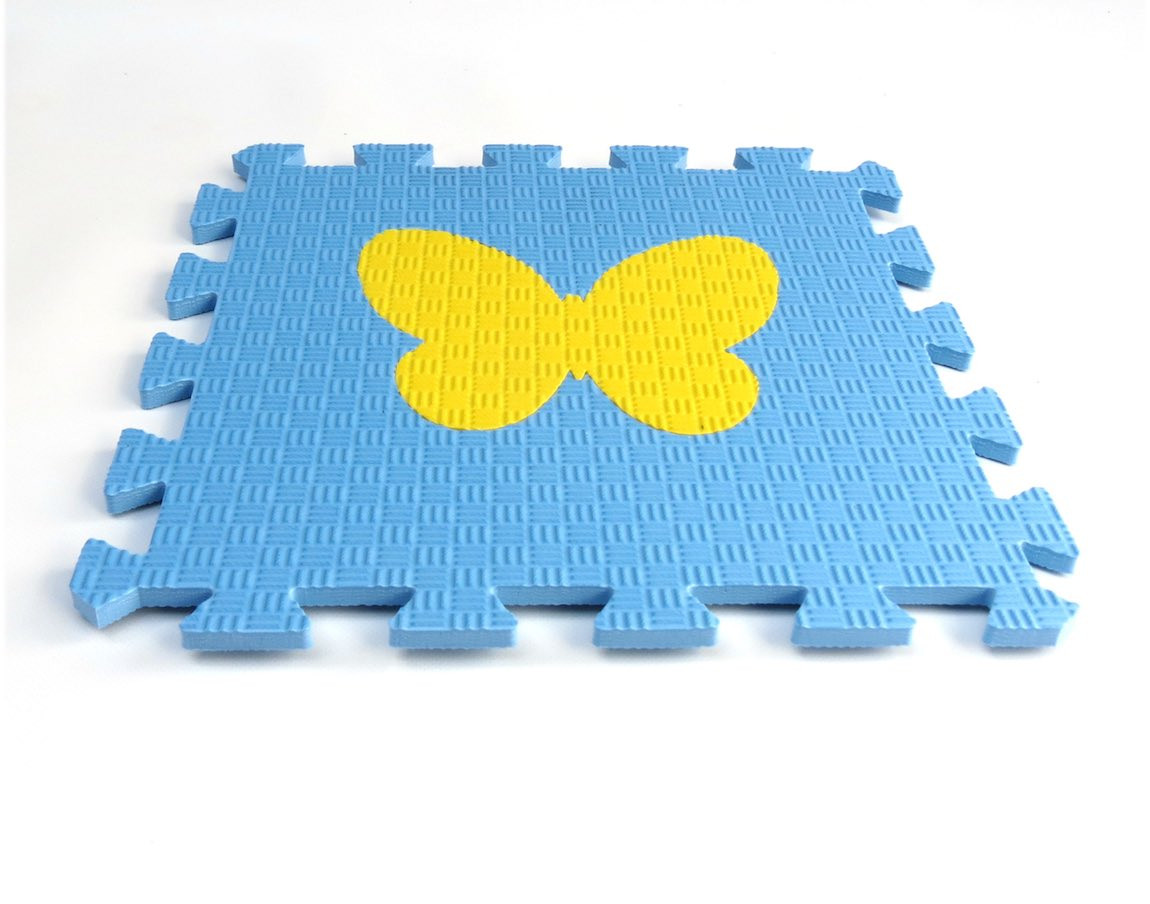Toyformat Pěnový koberec MAXI EVA Motýl, II jakost - Modro-žlutá- 202648 2j