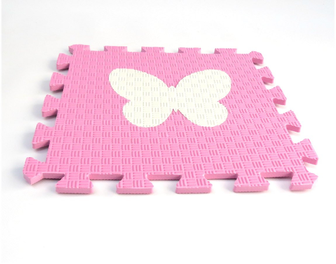 Toyformat Pěnový koberec MAXI EVA Motýl, II jakost - Růžovo-bílá- 202648 2j