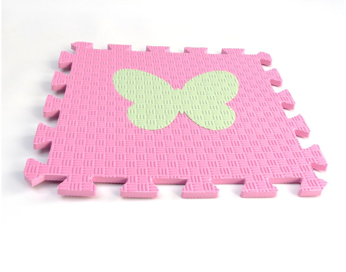 Toyformat Pěnový koberec MAXI EVA Motýl, II jakost - Růžovo-zelená- 202648 2j