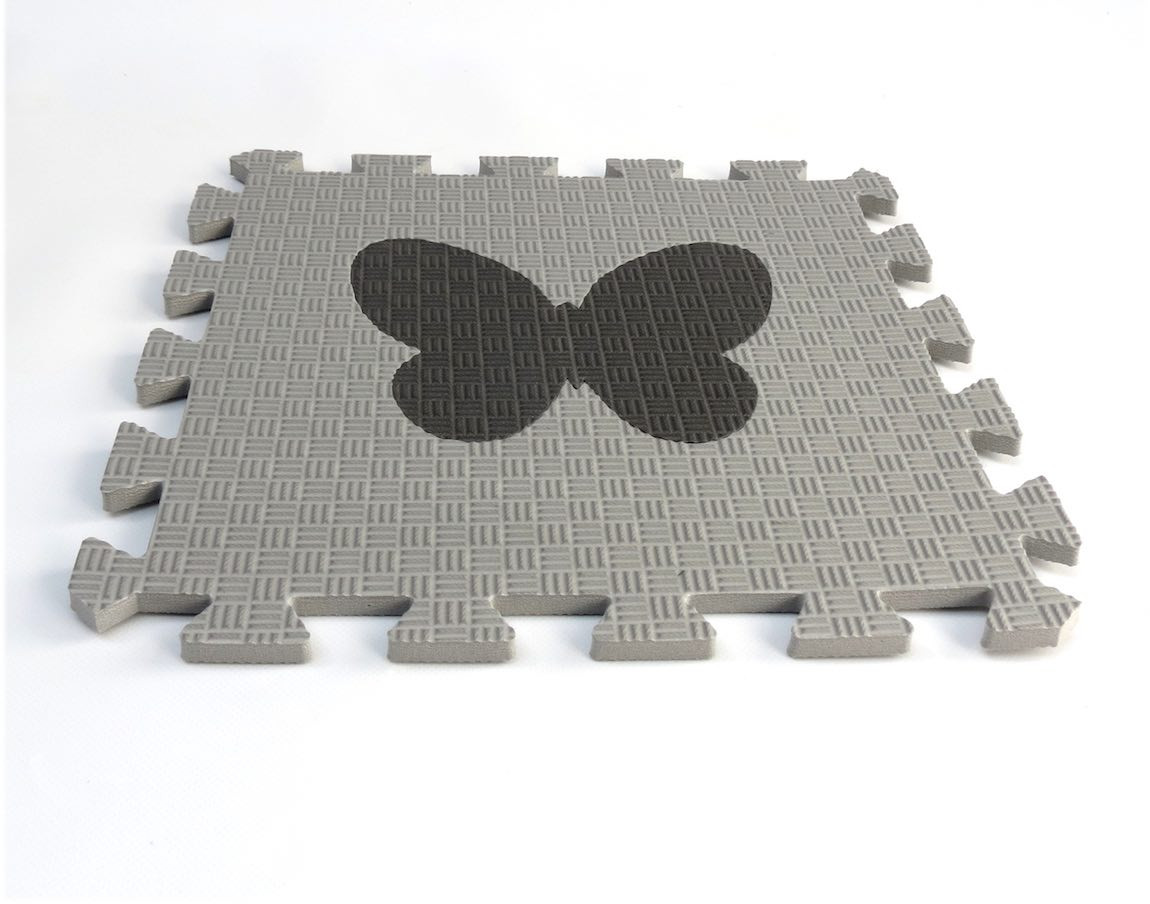 Toyformat Pěnový koberec MAXI EVA Motýl, II jakost - Šedo-černá- 202648 2j
