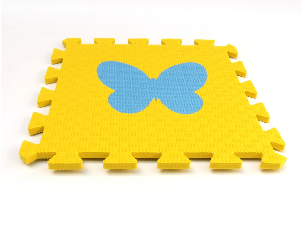 Toyformat Pěnový koberec MAXI EVA Motýl, II jakost - Žluto-modrá- 202648 2j