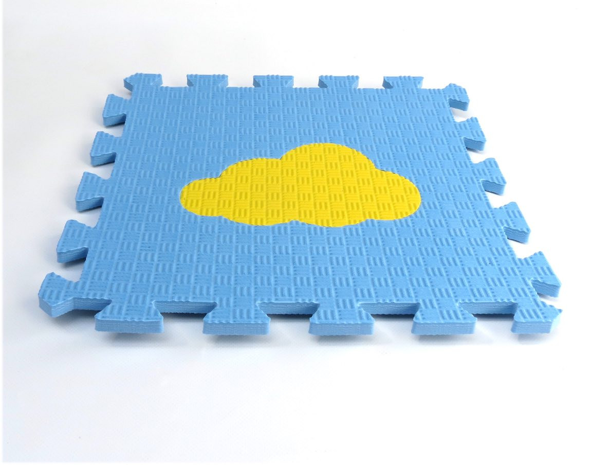 Toyformat Pěnový koberec MAXI EVA Mráček, II jakost - Modro-žlutá- 202600 2j