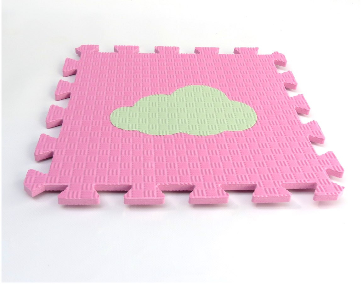 Toyformat Pěnový koberec MAXI EVA Mráček, II jakost - Růžovo-zelená- 202600 2j