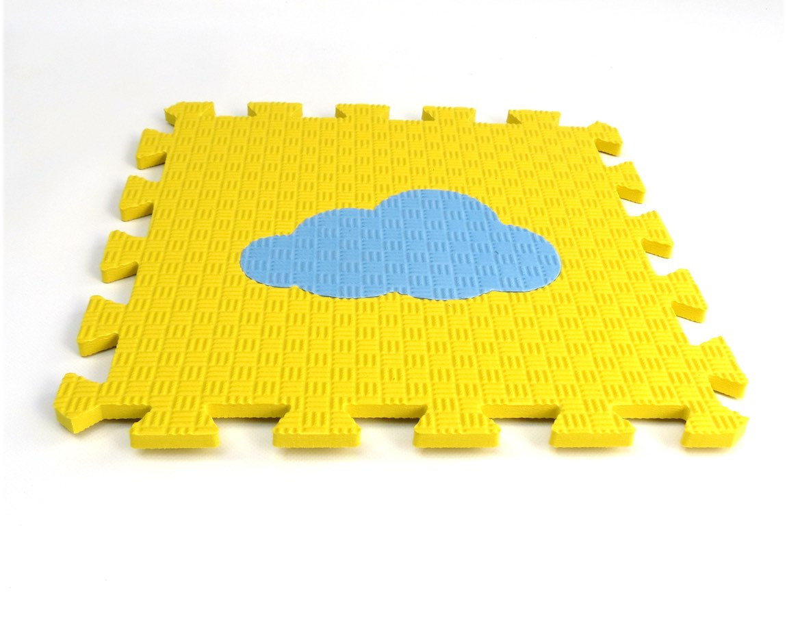 Toyformat Pěnový koberec MAXI EVA Mráček, II jakost - Žluto-modrá- 202600 2j