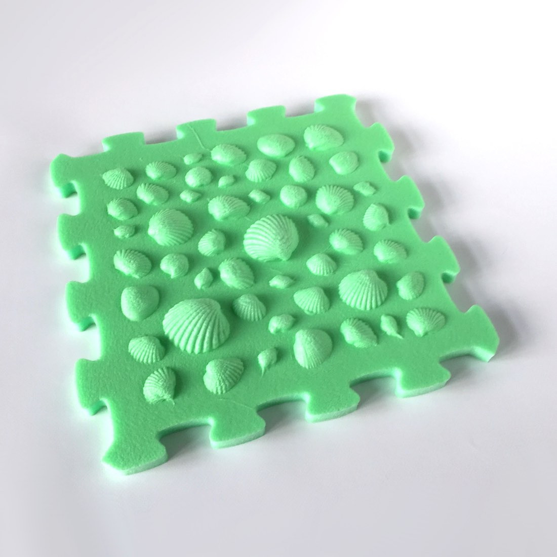Toyformat Pěnový koberec Stepmat, jednotlivý díl - Zelená / Mušle 203386