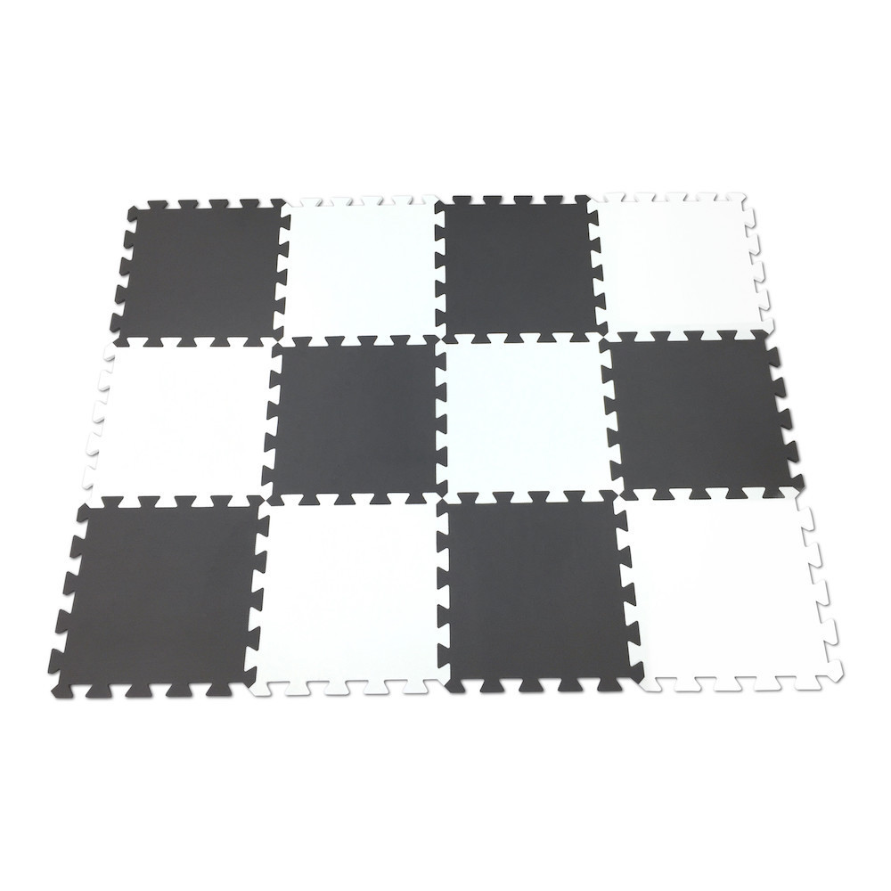 Toyformat Pěnový koberec MAXI EVA 12- 2 jakost - Černo-bílá 202327 2j